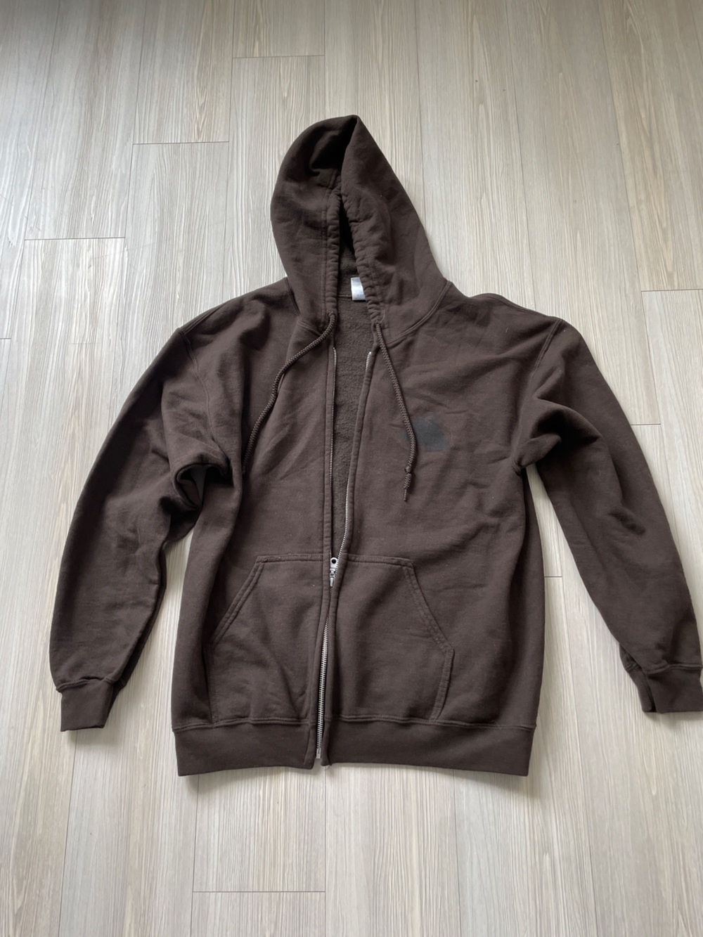 Gildan Espresso Brown Full-Zip Hooded Sweatshirt